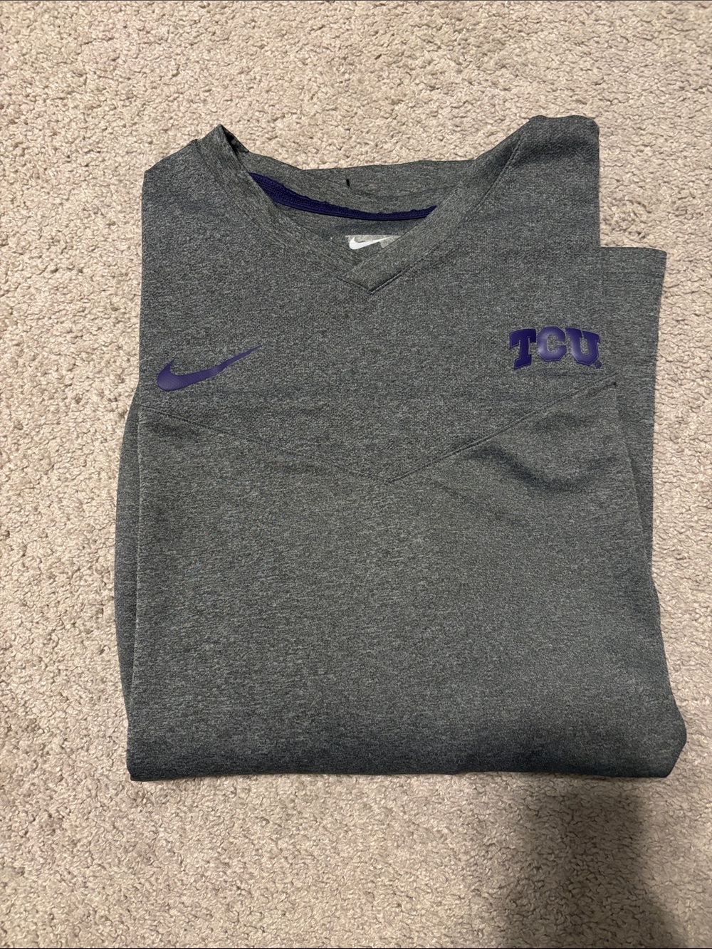 Gray Long Sleeve TCU Shirt